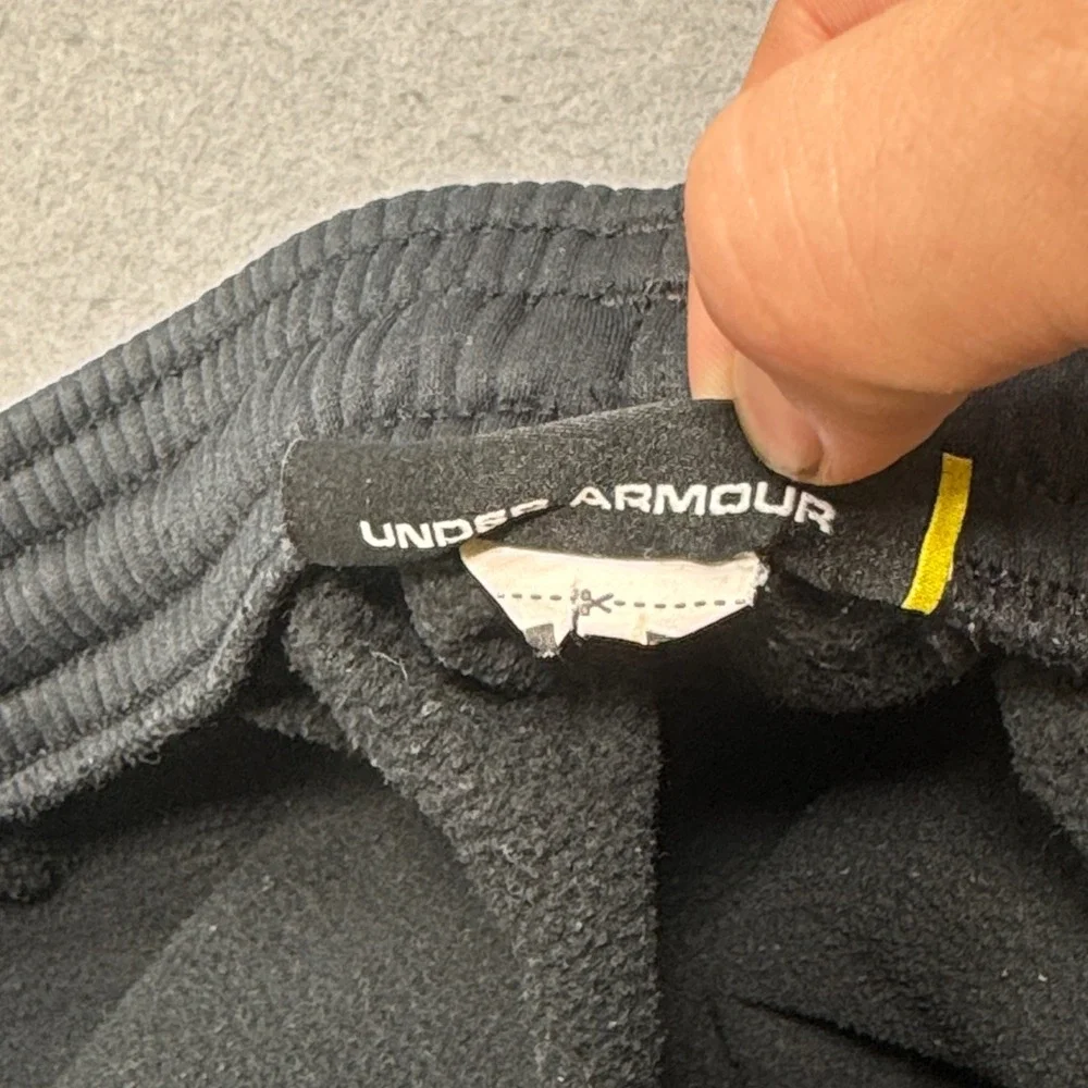 Under Armour Pants Men's Large Black Loose Fit Fleece Lined Training Activewear - Picture 8 of 10
